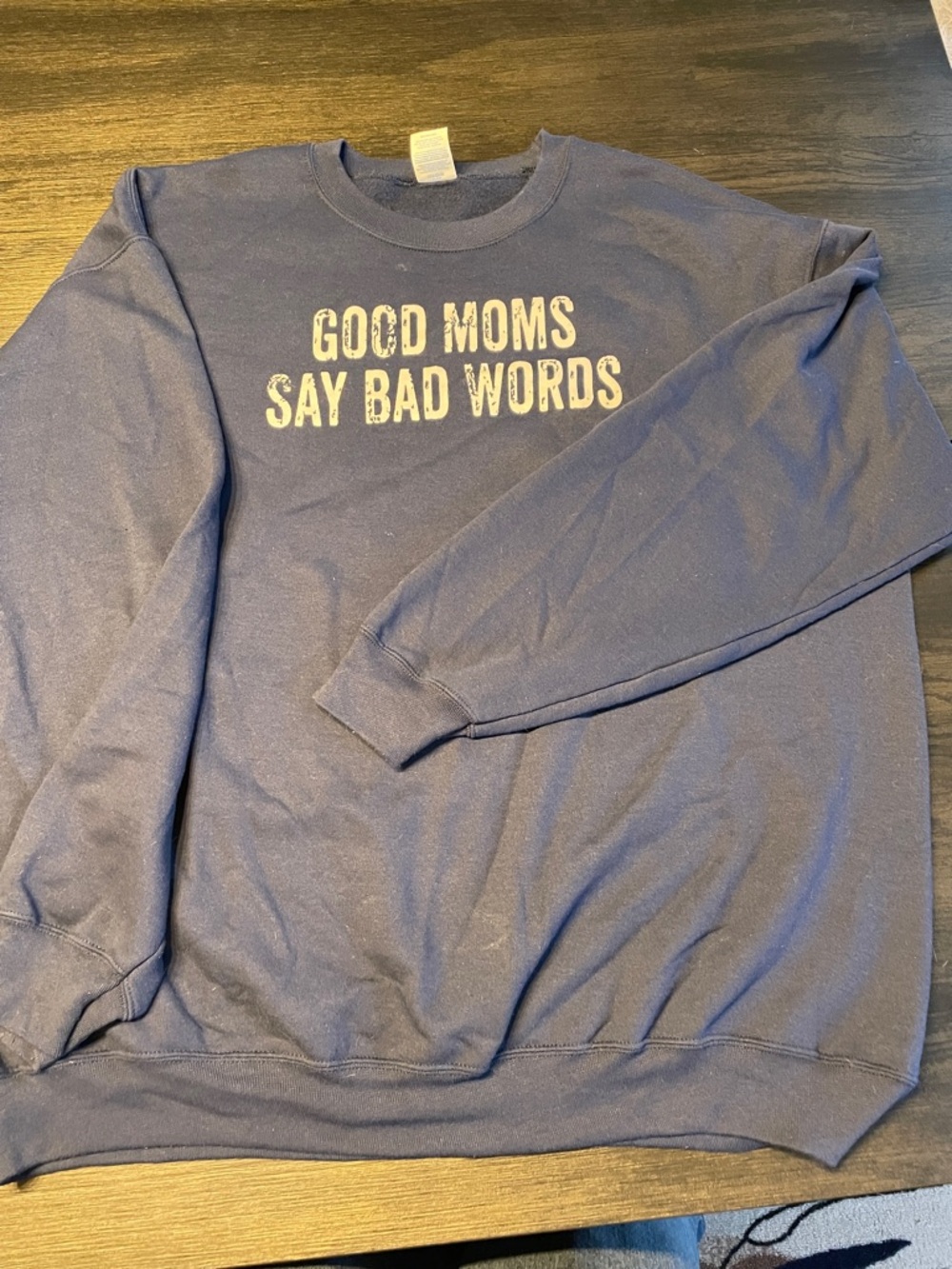 Navy 'Good Moms Say Bad Words' Graphic Sweatshirt